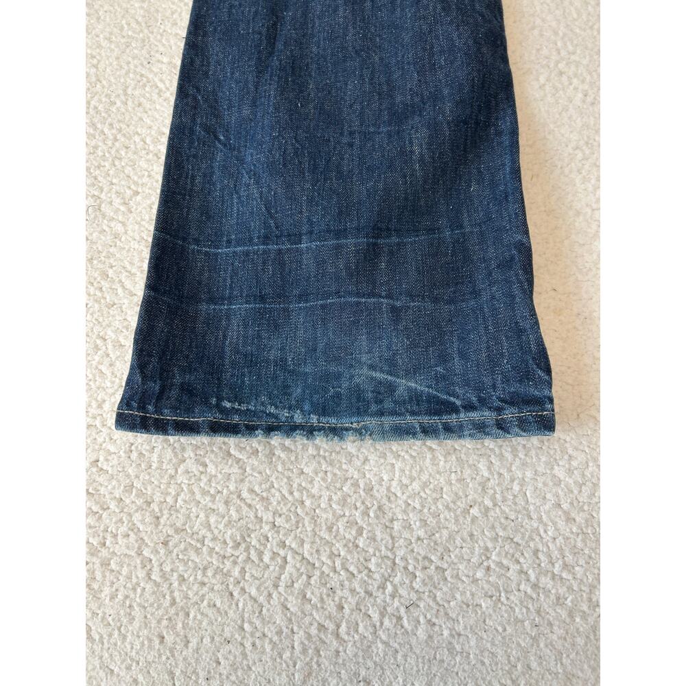Banana Republic Men's Boot Cut Jeans 35W/32L Dark Wash Denim Distressed - Picture 10 of 10